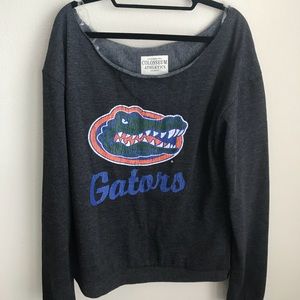 Off-the-shoulder sweatshirt